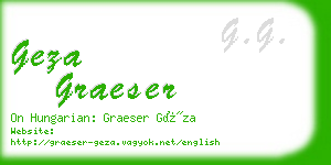 geza graeser business card